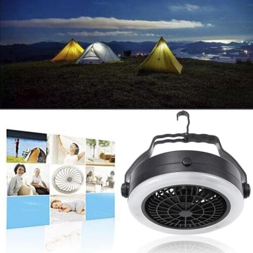 Portable Camping Lantern Fan Rotatable Desk Fan With Light For Home Tents Hiking Camping Hiking Fishing Outdoor Tools 2021