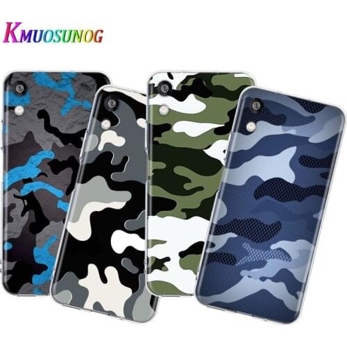 Transparent Cover Camouflage Pattern For Honor 8S 8C 8X MAX 8A 8 7S 7A 7C Play 3E Prime Pro 2020 2019 Phone Case