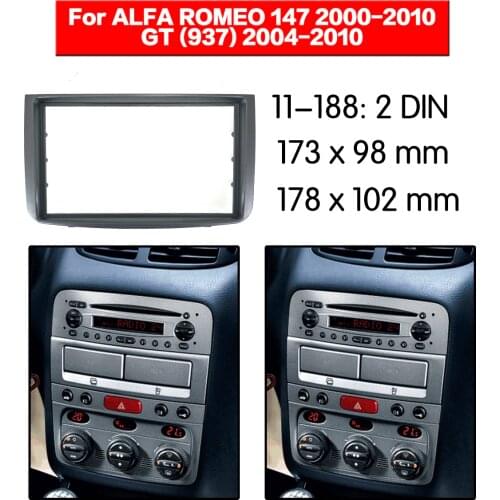 Car Radio frame Audio Fascia For ALFA ROMEO 147 GT (937) Car Stereo Radio Fascia Panel Installation Adapter DVD player Frame