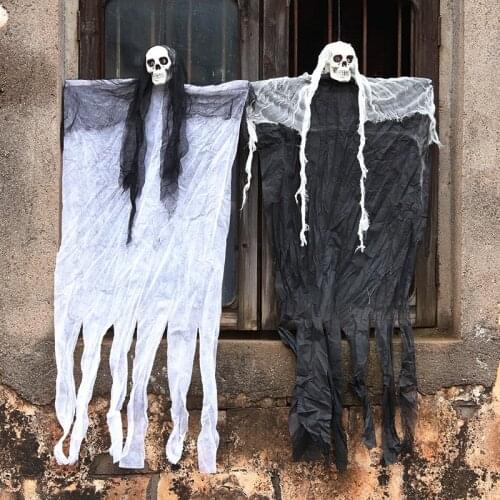 Halloween Skull Skeleton Hanging Ghost Decor Haunted Escape Decoration Ghost Festival Supplies Horror Props Door Curtain xx101