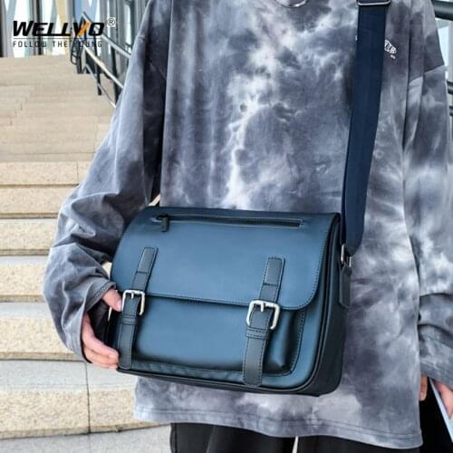 Men Messenger Bag Casual Waterproof Leather Satchel Bag Male Anti-Theft Crossbody Bag Weekend Travel Luxury Brand Handbag XA225C