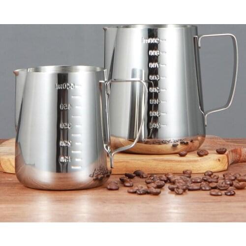 SUS304 Pitcher Coffee Tools Latte Art Milk Frothing Barista Tool Cappuccino Jug Coffee Accessories Measuring Cup