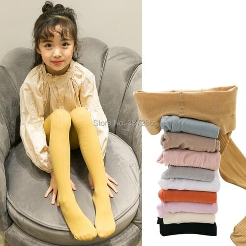 Spring/autumn baby girls High-density anti-pilling tights candy colors striped kids pantyhose for child infant girls tights