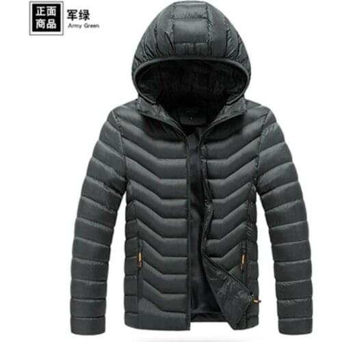 2020 winter jacket mens fashion men parka jacket mens solid thick jackets coats mens hooded detachable hood