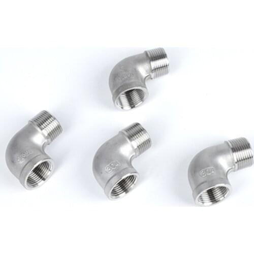 1/8" 1/4" 3/8" 1/2" 3/4" 1" Female x Male Thread Street Elbow 90 Degree Angled SS 304 Stainless Steel Pipe Fitting Connectors