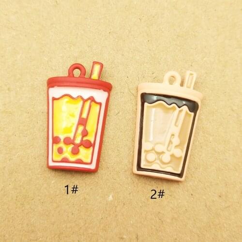 10pcs 13x22mm enamel drinks charm for jewelry making earring pendant necklace and bracelet charm