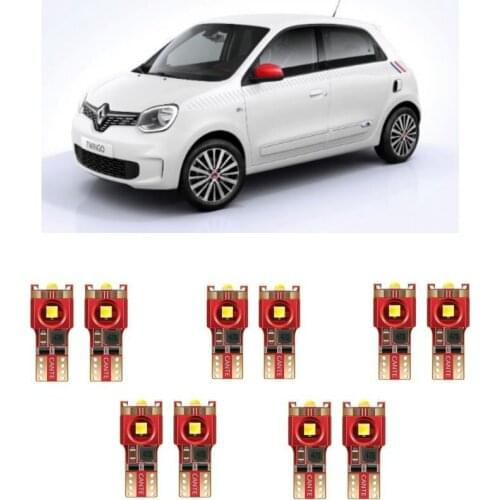 10pc w5w Car LED lighting For Renault sandero stepway twingo vel satis wind zoe talisman thalia trafic interior light kit