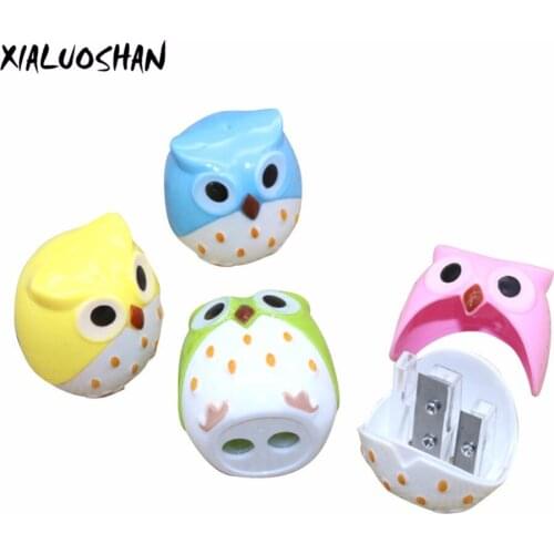 2 Pcs New Cute Cartoon Owl Children Stationery Pencil Sharpener Pencil Shaver School Student Supplies