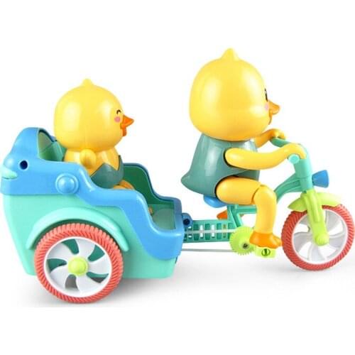 2020 Yellow Duck Stunt Electric Tricycle Toy Car with Light Effects Rotating Super Trick
