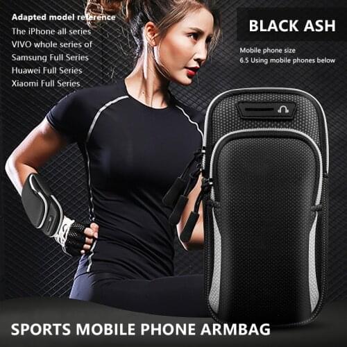 6.5 Inch Universal Mobile Phone Armband Bag Running Gym Pouch Sport Arm Band Case Waterproof Oxford Cloth Packet