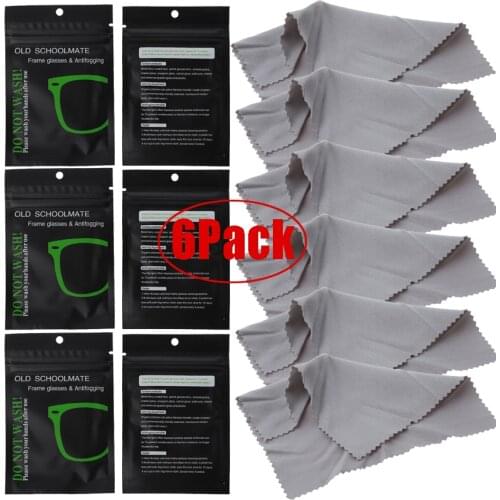 6Pcs/pack Reusable Glasses Wipes Anti-Fog Pre-moistened Lens Soft Cloth Defogger Eyeglass Prevent Fogging Wipe for Glasses