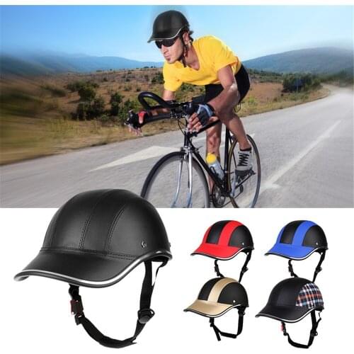 Anti UV Safety Bicycle Helmet Bike Cycling Helmet Baseball Ultralight Cap Adjustable Chin Strap Road Bike Safely Helmet