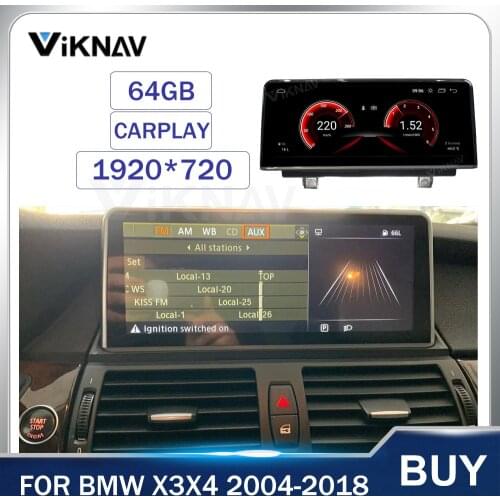 IPS Android 10.0 Car GPS Radio For BMW X3X4 2004-2018 System Navigation Auto Car Multimedia Player DVD 4+64 with carplay