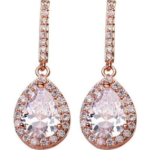 Bettyue Charm Fashion Hot Sale Wholesale AAA Zircon Five Colors Water Drop Shape Jewelry Earrings For Woman Wedding Party Gifts