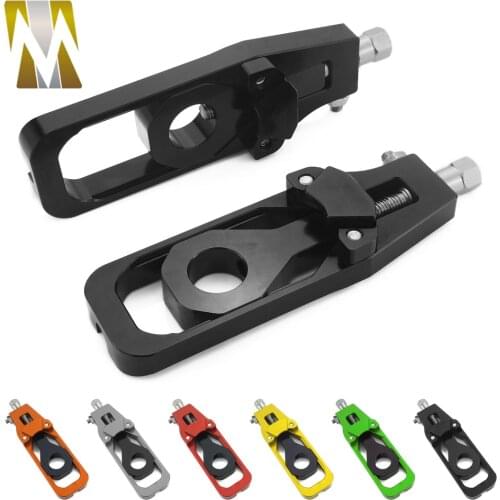For Kawasaki Z900 Z 900 2017 Motorcycle Accessories CNC Aluminum Chain Adjuster With Spool Tensioners Catena