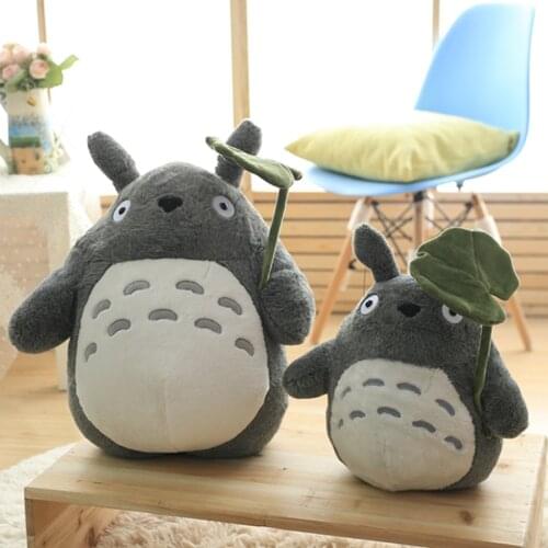Kawaii Totoro Plush Toys Stuffed Soft Kawaii Cartoon Character Doll with Lotus Leaf or Laugh Kids Gifts
