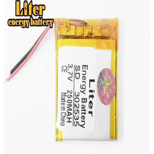 032235 302535 3.7v Lithium Battery With Board 250MAH Mp3 Mp4 Gps Recorder Battery