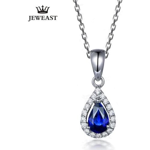 ML Natural Sapphire 18K Pure Gold Pendant Real AU 750 Solid Gold Upscale Trendy Classic Party Fine Jewelry Hot Sell New 2020