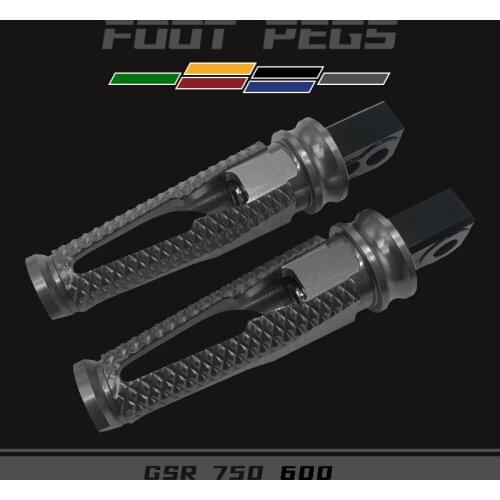 Motorcycle CNC Aluminum Rear Footrests Foot pegs For GSR600 GSR750 GSR 600 750 Passenger rests Footpegs Pedals