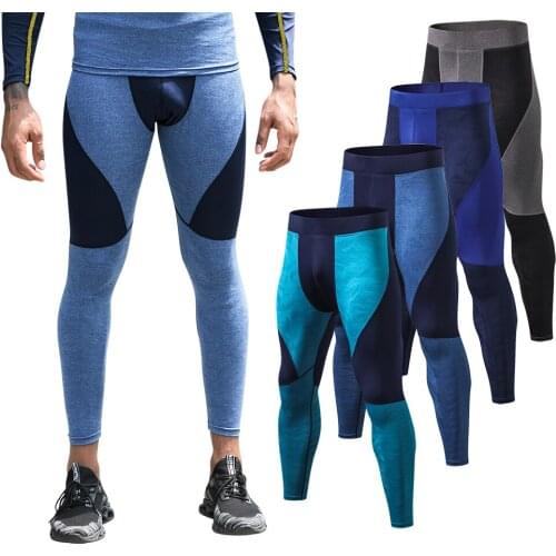 Man Sport Pants compression Leggings Men Compression Pants Camouflage Stitching Running Tights Men Tights Basketball Boxing Male