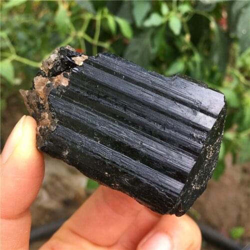 Natural Black Tourmaline Crystal Rough Stone Rock Mineral Specimen Natural Stones Forhealing stones