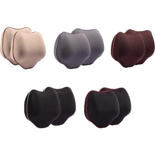 2pcs Car Neck Massage Pillow 3D Memory Foam Safety Seat Support Headrest Cushion for Nissan SAAB Opel Proton Peugeot Car Styling