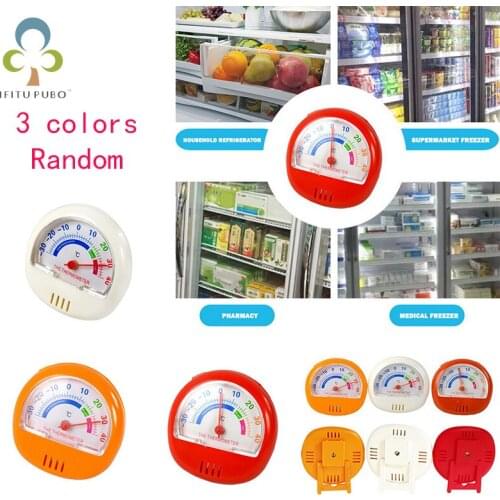 1Pcs 3 ColorS Selection Refrigerator Thermometer Half Screen Freezer Thermometer Indoor and Outdoor Pointer Thermometer WYW