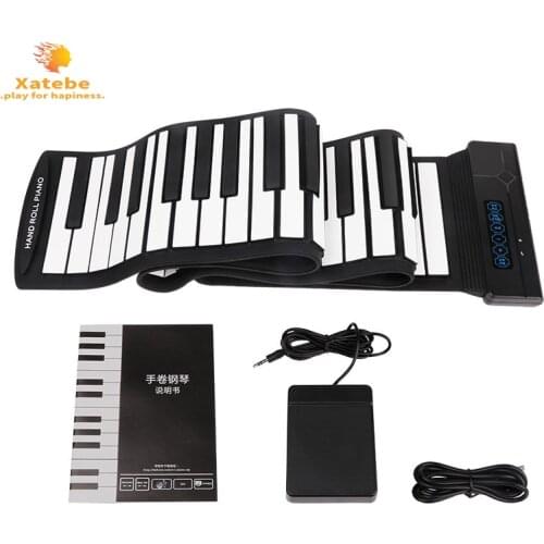 Portable Flexible 88 Keys Usb Flexible Roll Up Roll-Up Electronic Piano Keyboard USB Friend Kid Birthday holiday gift Party New