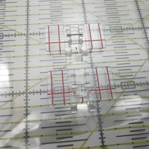 Transparent parallel home multi-function sewing machine seam guide straight line embroidery presser foot forJANOME