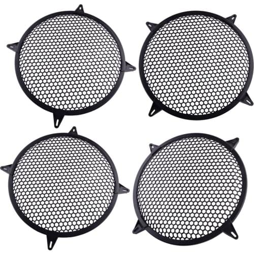 2 Pair Car Black Plastic 12" Subwoofer Speaker Mesh Protect Grilles Covers Guards Universal
