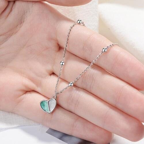 Sweet Exquisite Drop Glaze Fashion 925 Sterling Silver Jewelry Heart Shaped Bell Love Beautiful Gift Bracelets SB114