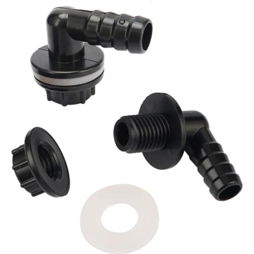 3/8" Thread to 14mm 90 Degree Elbow Drainage Connector Aquarium Fish Tank Drain Coupling Adapters Irrigation Water Pipe Joints