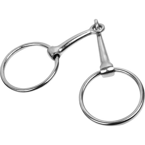Loose Ring French Link Snaffle Horse Bit Silver Iron Mouthpiece Size 5 inch Equipment for Horse Loose Ring