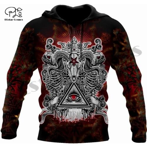 PLstarCosmos 3Dprint Newest Satan Satanic Devil Gothic Art Harajuku Streetwear Funny Awsome Casual Hoodie/Sweatshirt/Zip Style18