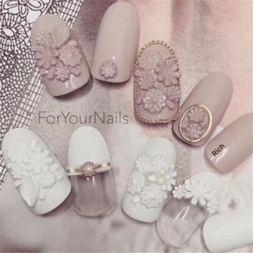 1Pc Nail Art Silicone Mold Fashion Flower Daisy Pattern 3D Leaves Books Form Nail UV Gel Design Manicure Accessory Nail Art Tool