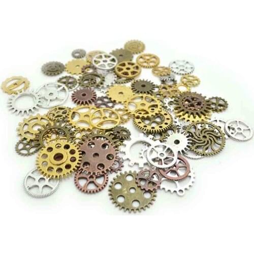 100 Gram/Lot Mixed Styles Metal Steam Punk Gears For For Jewelry Making Findings Diy Alloy Accessories Wholesale Supply