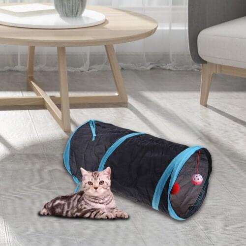 2/3/4 Holes Pets Cat Channel Tunnel Foldable Playing Hole Rabbit Kitten Toy Funny Pet Training Tools Cat Supplies