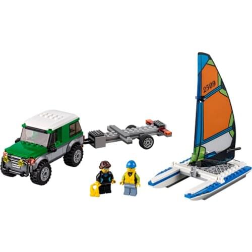 210pcs 10647 City Series 4WD and Catamaran 60149 Assembled Childrens Toy Gifts