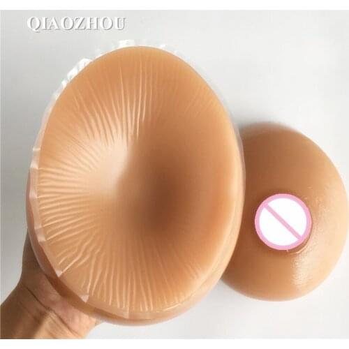 2400g/pair Full teardrop silicon form breasts lifelike soft fake breast boobs for crossdresser drag queen