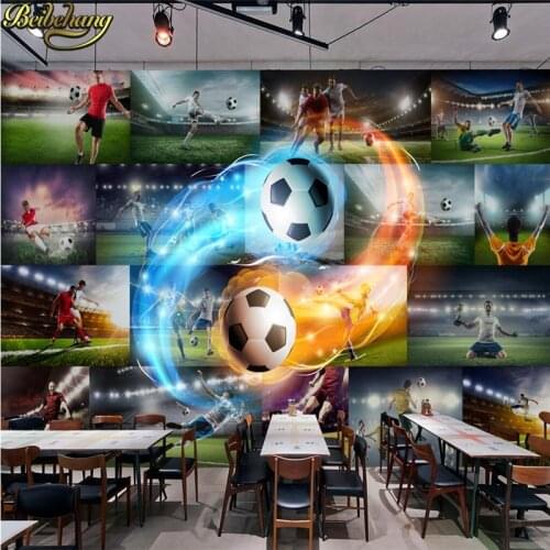 Beibehang Sports football field background 3d any size murals papel de parede photo wallpaper roll butterflies large wall murals