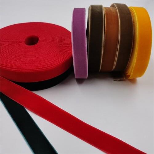 5yards Lot 5/8" 16mm Quality Soft Velvet Ribbon Single Face Wedding Party Decoration Gift Wrapping Hair Bowknot DIY