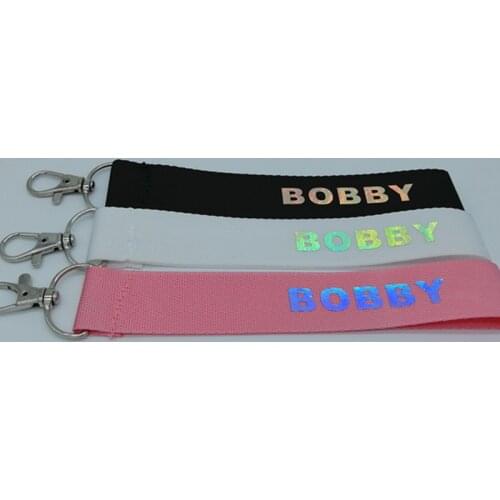 Kpop Group Album B.I BOBBY Nylon KeyChain Discoloration Laser Name Key Chain Car Women Bag Jewelry 19087