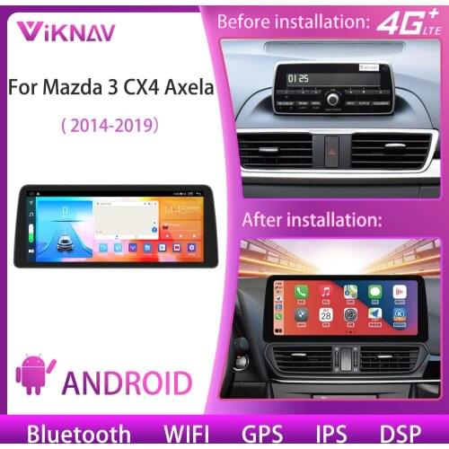 Android 10.0 Car Radio for Mazda 3 CX4 Axela 2014-2019 with Adapter Multimedia Video Player Stereo Navigation GPS Carplay