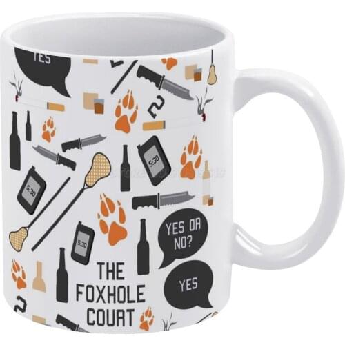 The Foxhole Court Pattern White Mug 11oz Ceramic Tea Cup Coffee Mug Friends Birthday Gift The Foxhole Court Tfc Book Fandoms Fan