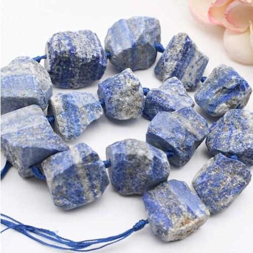 17X21mm -23X25mm Natural Lapis Lazuli Nugget Lrregular Gems Stone Beads 15.5"
