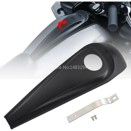Black Custom Smooth Dash Fuel Tank Console Trim Panel Kit Fit For 08-18 Harley Touring