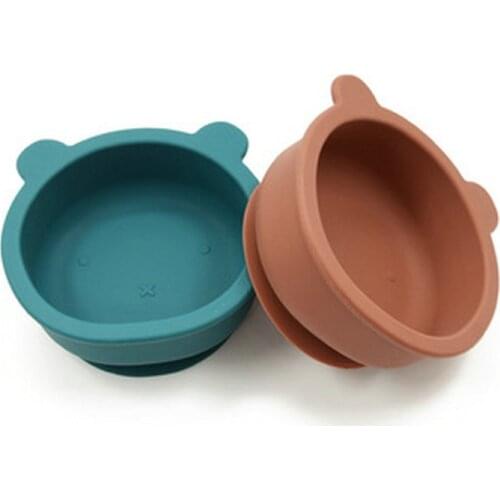 Baby Cartoon Silicone Plate Food Grade Tableware for Children Anti-flip Suction Bowl Toldder Infant Dinnerware BPA Free Dish