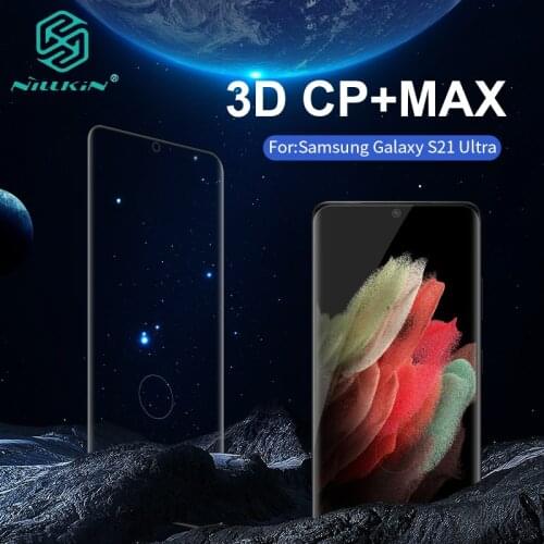 For Samsung Galaxy S21 Ultra Tempered Glass 3D CP+MAX Arc Edge Full Coverage Anti-Explosion Glass Film For S21 Ultra Nillkin