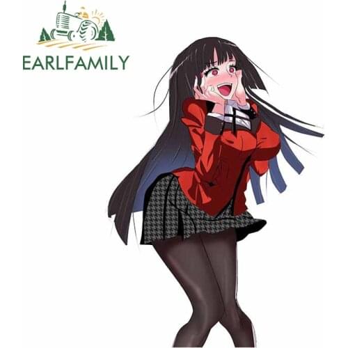 EARLFAMILY 13cm x 9.2cm For Kakegurui Fine Decal Car Styling Stickers Waterproof Creative Sticker Motorcycle For JDM SUV RV