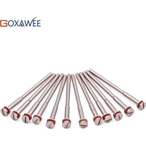 GOXAWEE 10pcs Polishing Wheel Mandrels Cutting Cut-off Wheel Holder Mandrel Rotary Tools For Dremel Accessories 2.35mm Shank